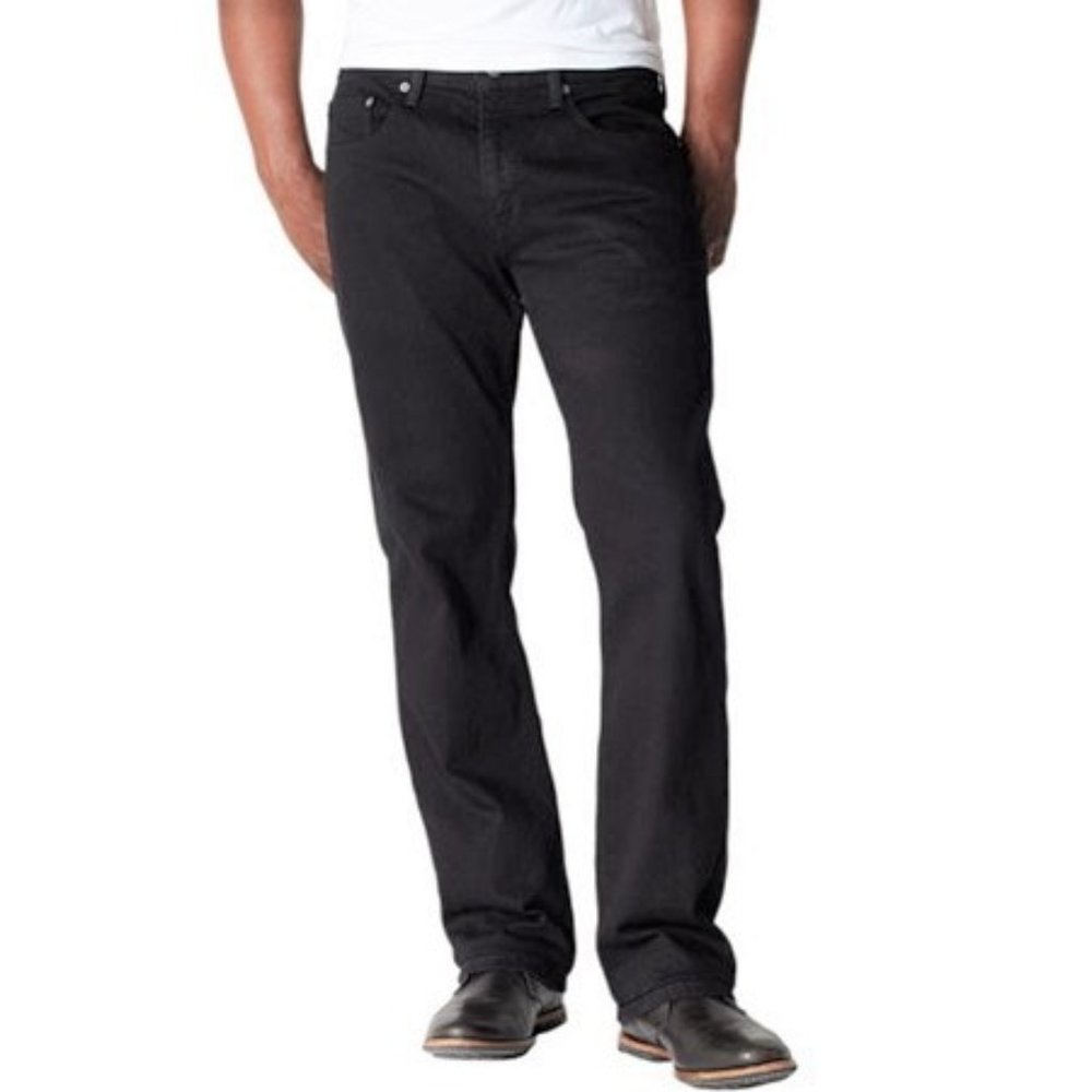 Levi's 559 Relaxed Straight Leg Black Wash Denim Jeans Mens 38x31